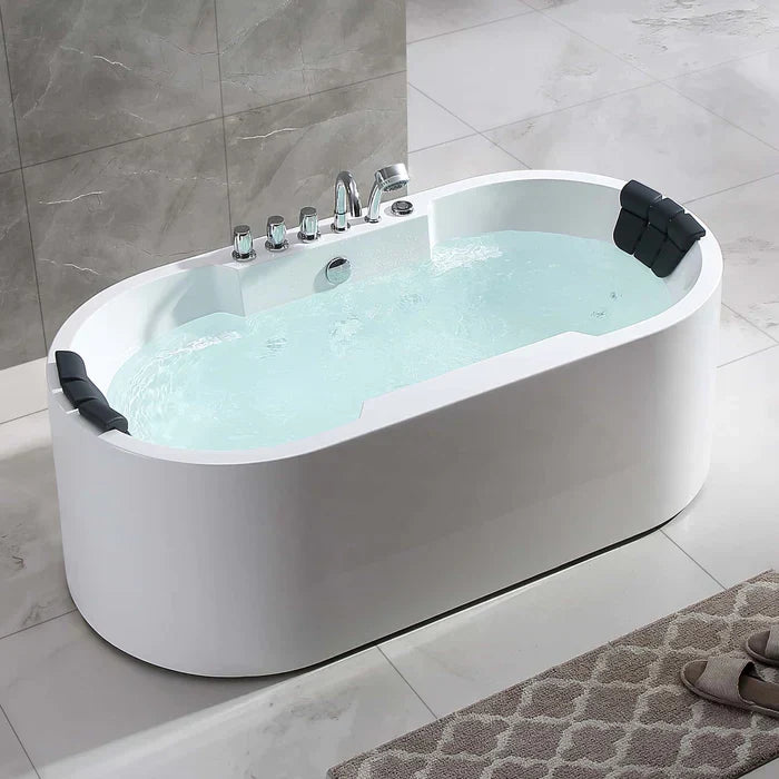 Empava 67 in. Freestanding Oval Whirlpool Bathtub | EMPV-67AIS17