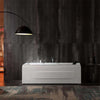 Alcove Whirlpool Rectangular Bathtub with LED Lights