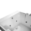 Empava 72 in. Alcove Whirlpool 2 Person Rectangular Bathtub with LED Lights | EMPV-72JT367LED