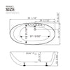 Freestanding Oval Whirlpool Bathtub