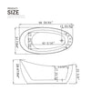 Empava 67 in. Freestanding Whirlpool 2 Person Bathtub | EMPV-67AIS02