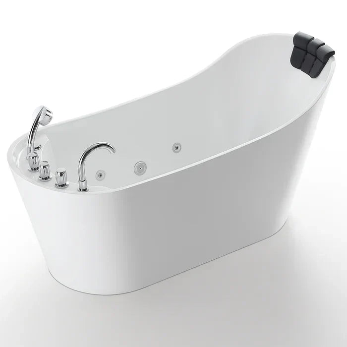 Empava 67 in. Freestanding Oval Whirlpool  Bathtub | EMPV-67AIS09