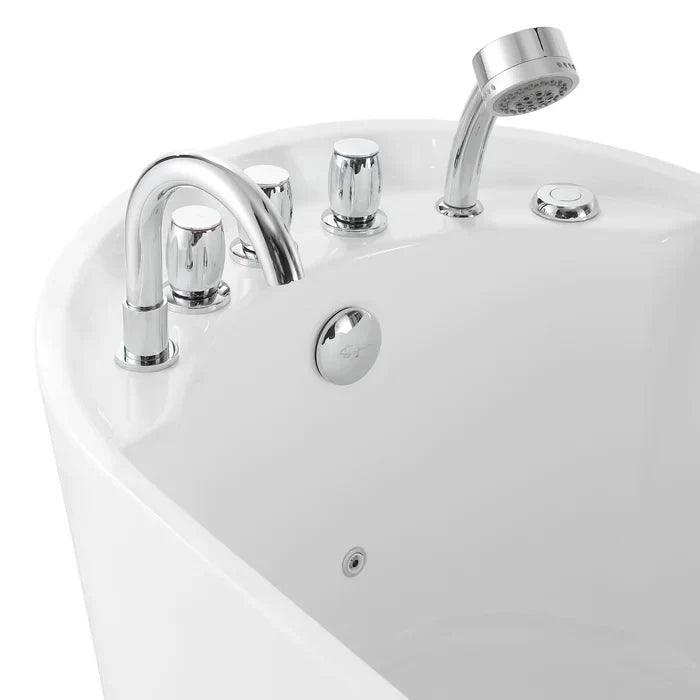 Empava 67 in. Freestanding Oval Whirlpool  Bathtub | EMPV-67AIS09