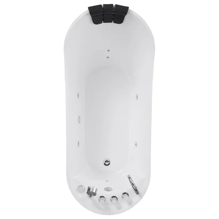 Empava 67 in. Freestanding Oval Whirlpool  Bathtub | EMPV-67AIS09