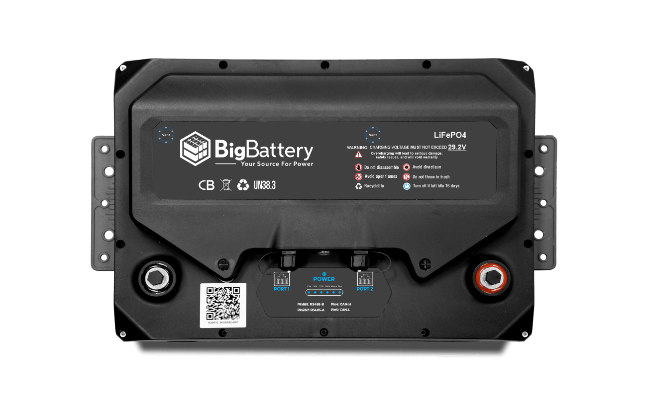 BigBattery HUSKY 2 LiFePO₄ Battery | 5,120Wh Capacity | 24V - 200Ah