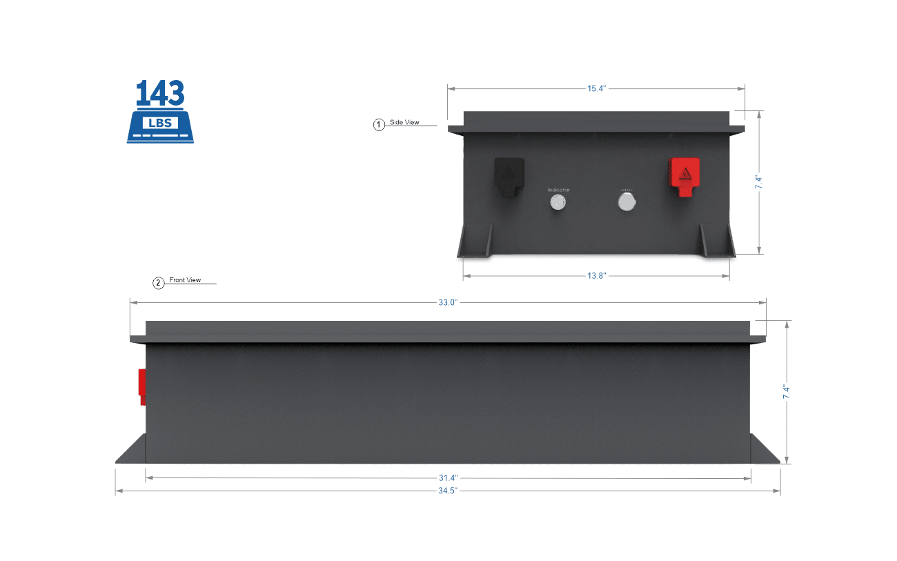 BigBattery RAPTOR 2 LiFePO₄ Battery | 7,680Wh Capacity | 72V - 100Ah