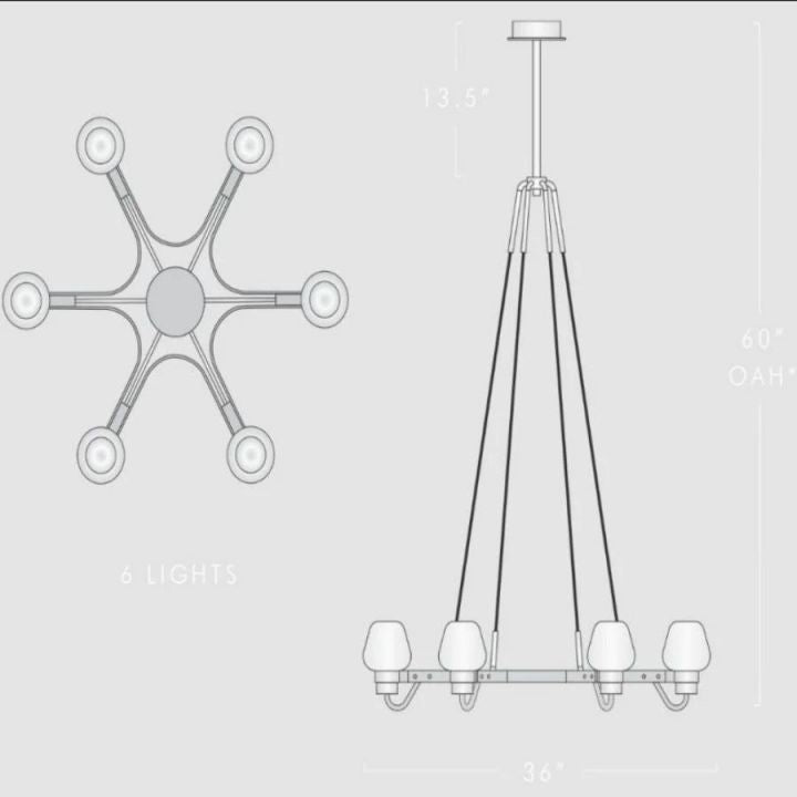 Favola 6 Light Chandelier