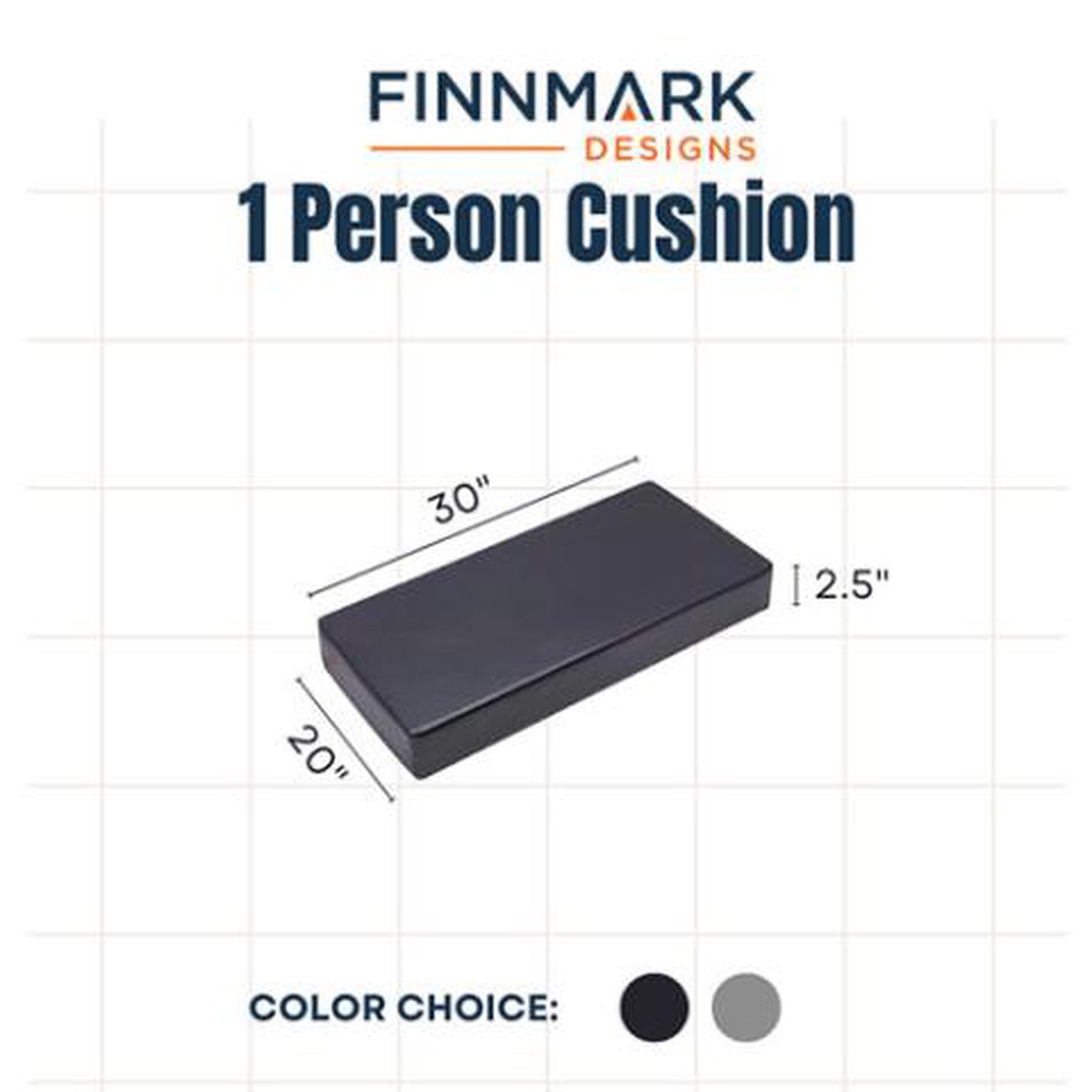 Finnmark 1-Person Vinyl Sauna Cushion for FD-1 Infrared Sauna | FM-REC-SEAT-1