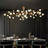 Flower Bloom Branch Brass Chandelier