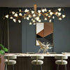 Flower Bloom Branch Brass Chandelier