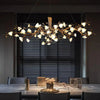 Flower Bloom Branch Brass Chandelier