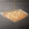 Galaxy Clear Glass Square Chandelier 32