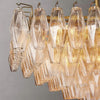 Galaxy Clear Glass Tiered Rectangular Chandelier 54