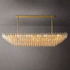 Galaxy Clear Glass Tiered Rectangular Chandelier 74