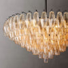 Galaxy Clear Glass Tiered Round Chandelier 37