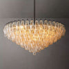 Galaxy Clear Glass Tiered Round Chandelier 37