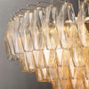 Galaxy Clear Glass Tiered Round Chandelier 47