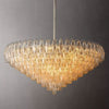 Galaxy Clear Glass Tiered Round Chandelier 47