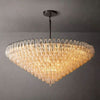 Galaxy Clear Glass Tiered Round Chandelier 62