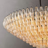 Galaxy Clear Glass Tiered Round Chandelier 62