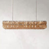 Galaxy Smoke Glass Rectangular Chandelier 74