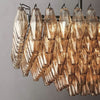 Galaxy Smoke Glass Tiered Rectangular Chandelier 54