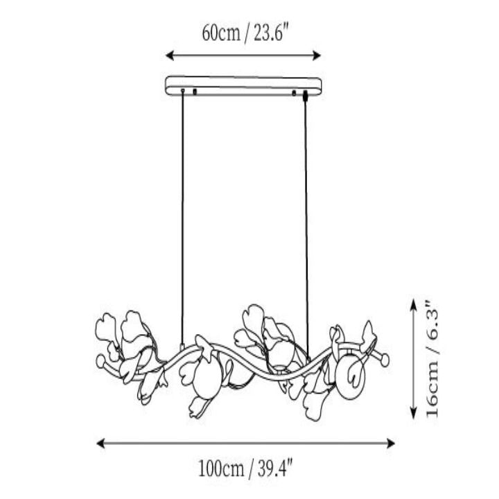 Ginkgo Glass Chandelier