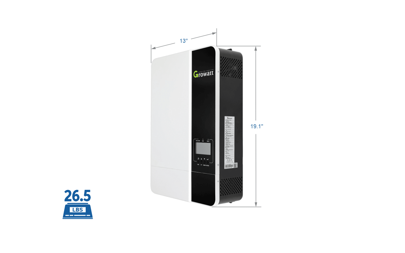 BigBattery Growatt 3K Off-Grid Solar Inverter Charger | 3,000W Output