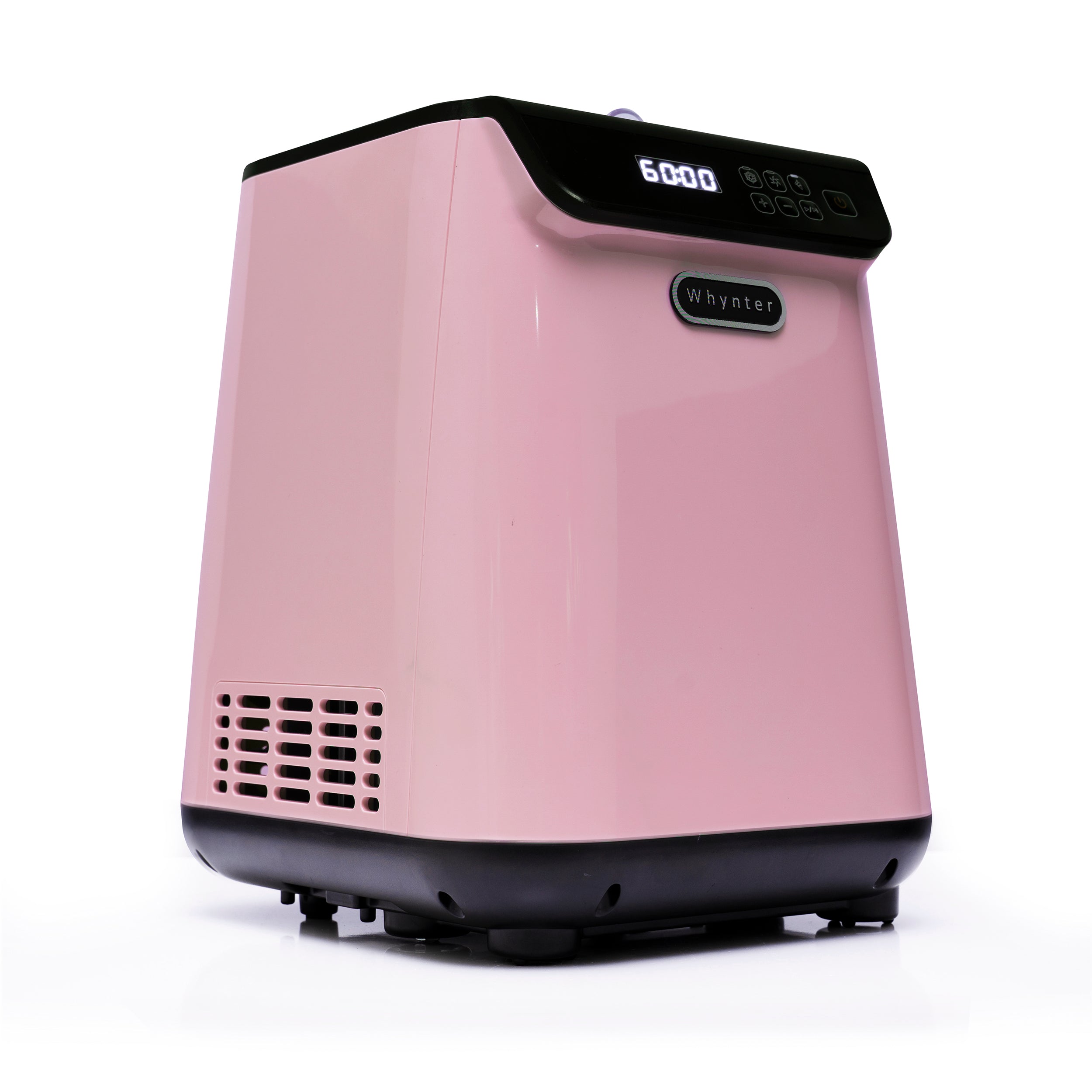 Whynter Upright Automatic Ice Cream Maker 1.28 Quart Capacity with Built-in Compressor, No Pre-Freezing, LCD Digital Display, Timer, with Stainless Steel Bowl Limited Black Pink Edition | ICM-128BPS