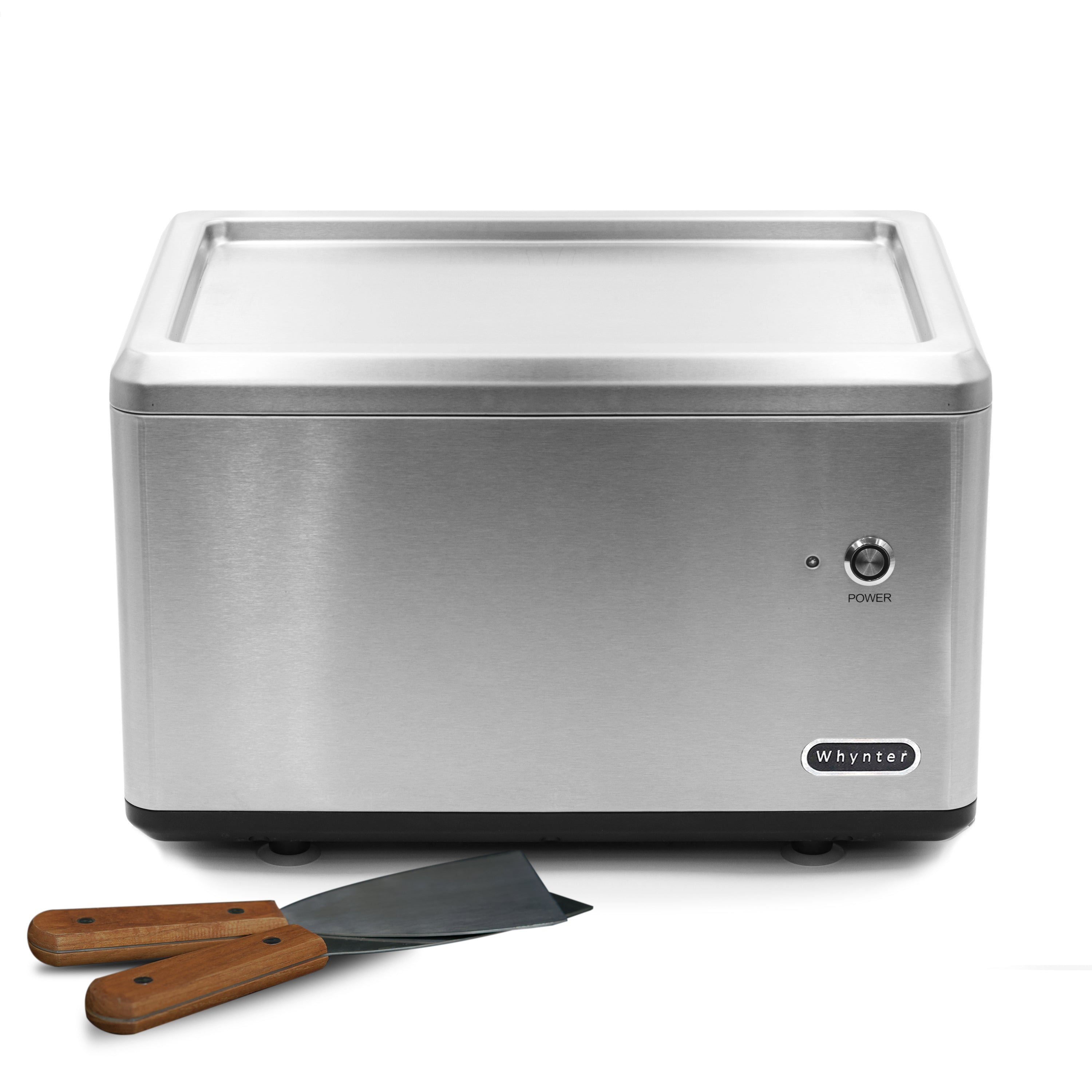 Whynter Portable Instant Automatic Compressor Ice Cream Maker Frozen Pan Roller in Stainless Steel | ICR-300SS