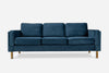 rust velvet gold | Albany Sofa shown in rust velvet with gold legs