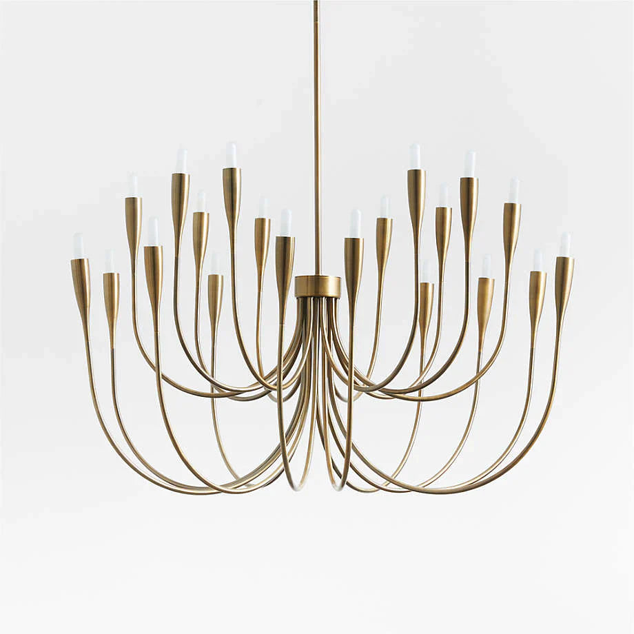 Iola Large Brass Candelabra Chandelier Light