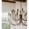 Iola Large Brass Candelabra Chandelier Light