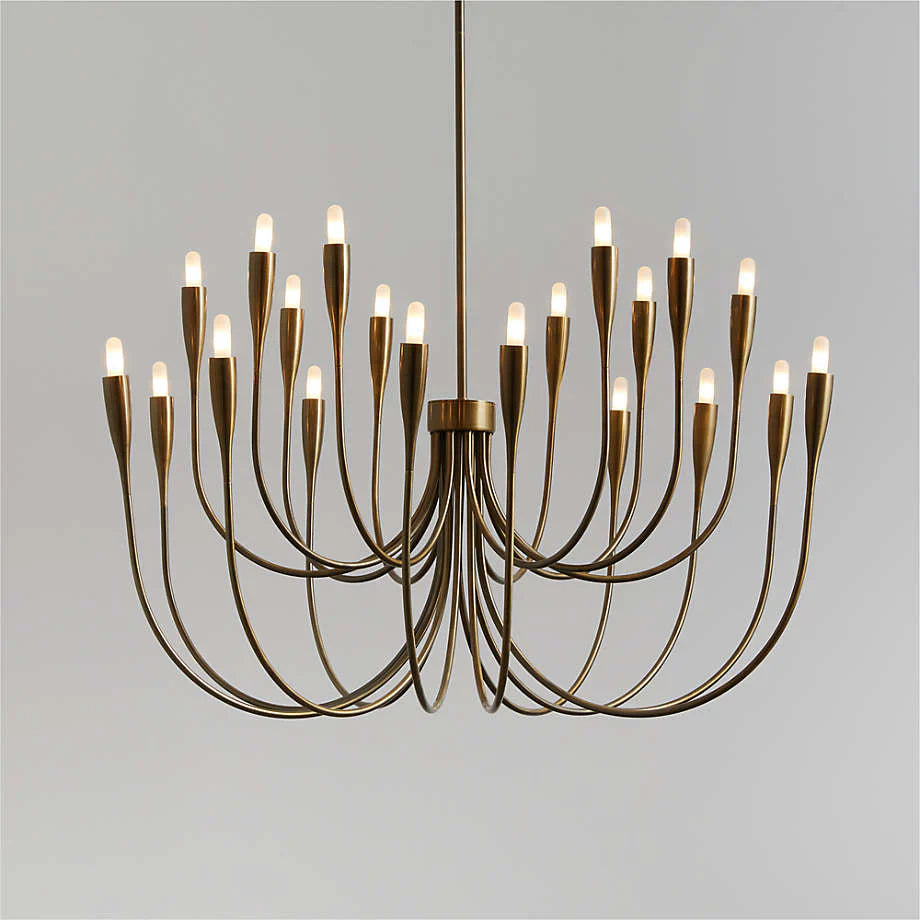 Iola Large Brass Candelabra Chandelier Light