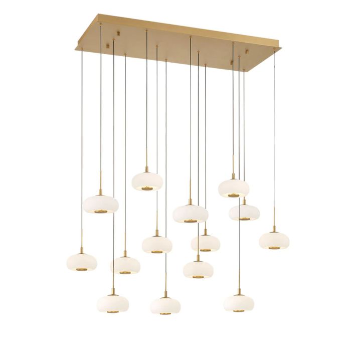 Lanterns 14 Light Rectangular LED Chanderlier