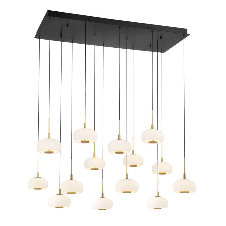 Lanterns 14 Light Rectangular LED Chanderlier