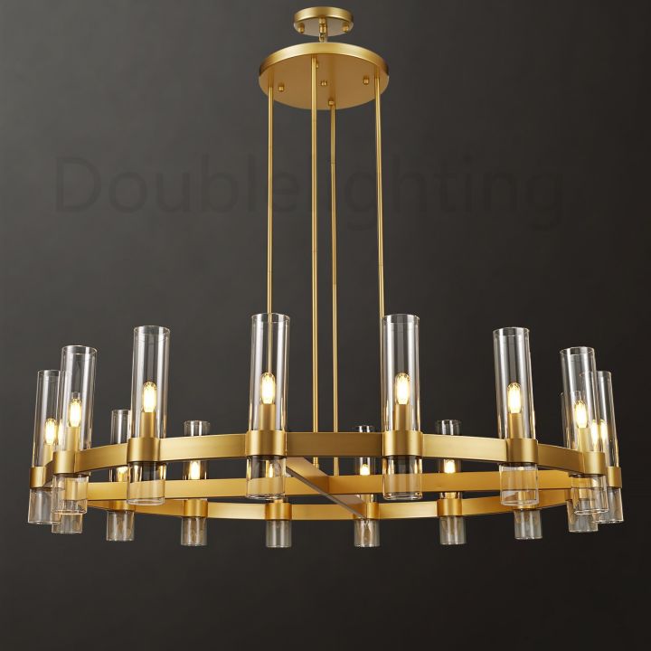 Lavelle Round Glass Chandelier 48"