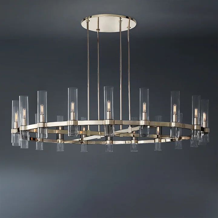 Lavelle Round Glass Chandelier 60"