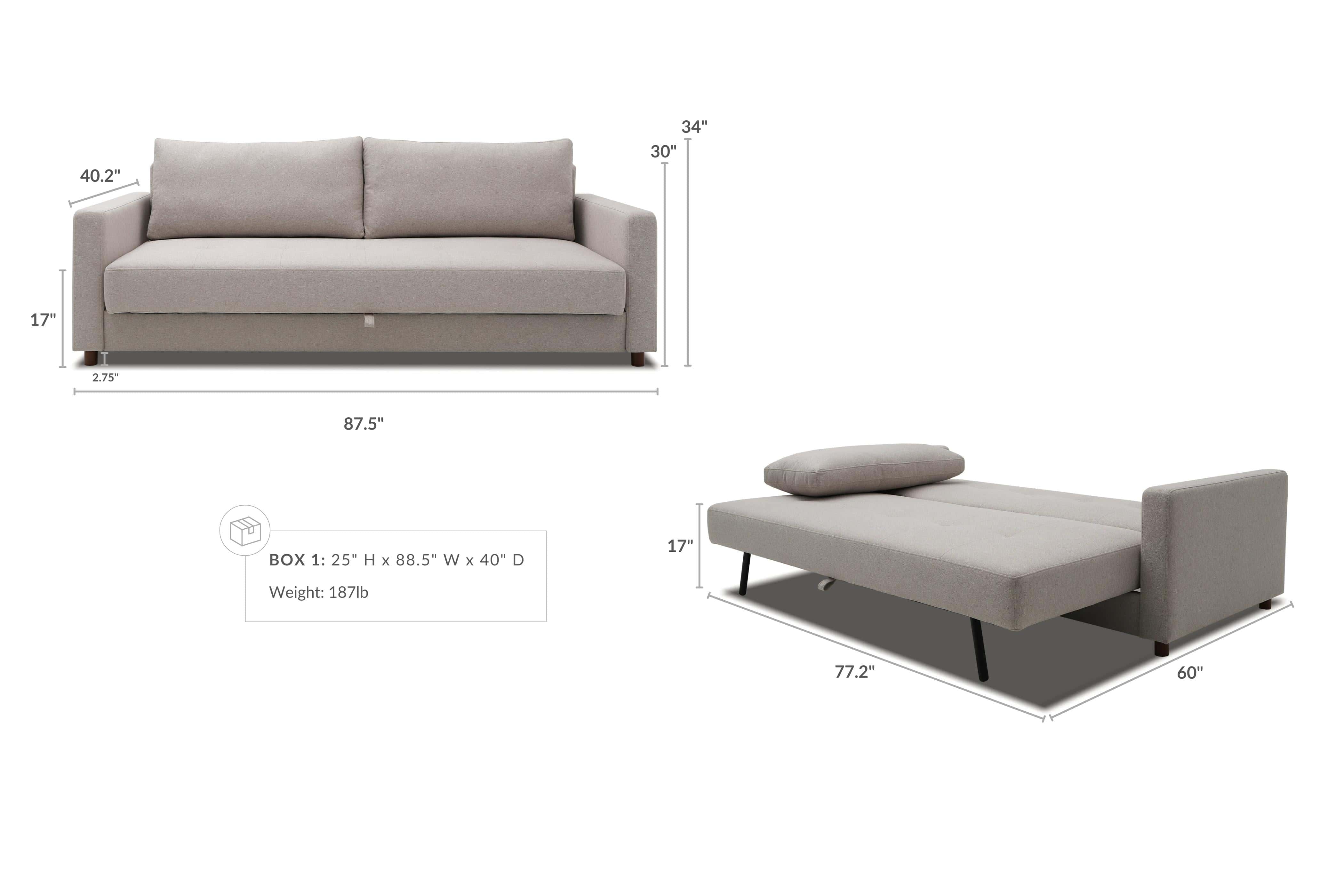 Luna 3 Seat Sofa Bed