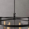 Lykke Glass Lantern Modern Round Chandelier 33