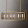 Lykke Glass Lantern Rectangular Chandelier 54