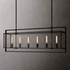 Lykke Glass Lantern Rectangular Chandelier 54