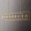 Lykke Glass Lantern Rectangular Chandelier 72