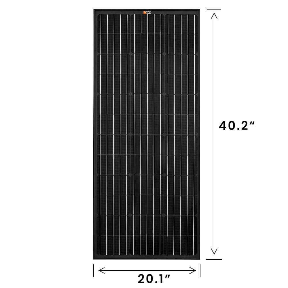 Rich Solar MEGA 100 ONYX Monocrystalline Solar Panel | 100W | 25 Year Warranty