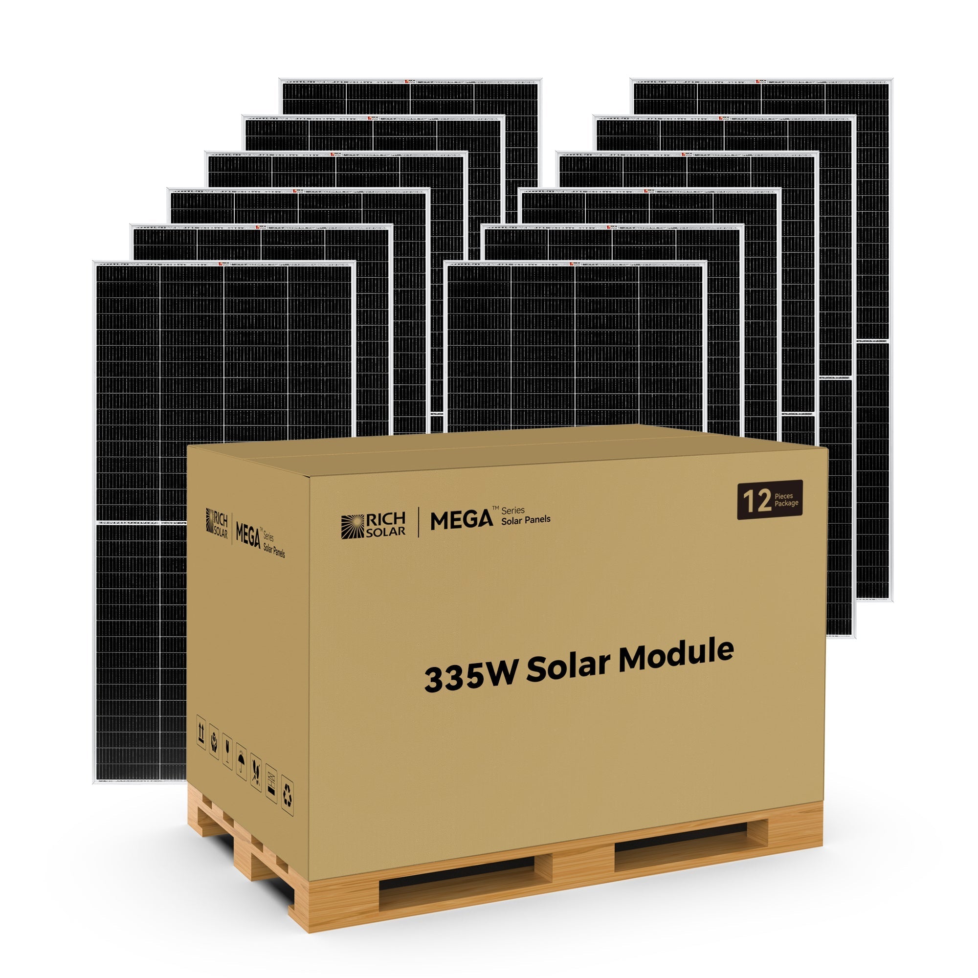 Rich Solar MEGA 335 Bulk Monocrystalline Solar Panels | 335W | 25 Year Warranty