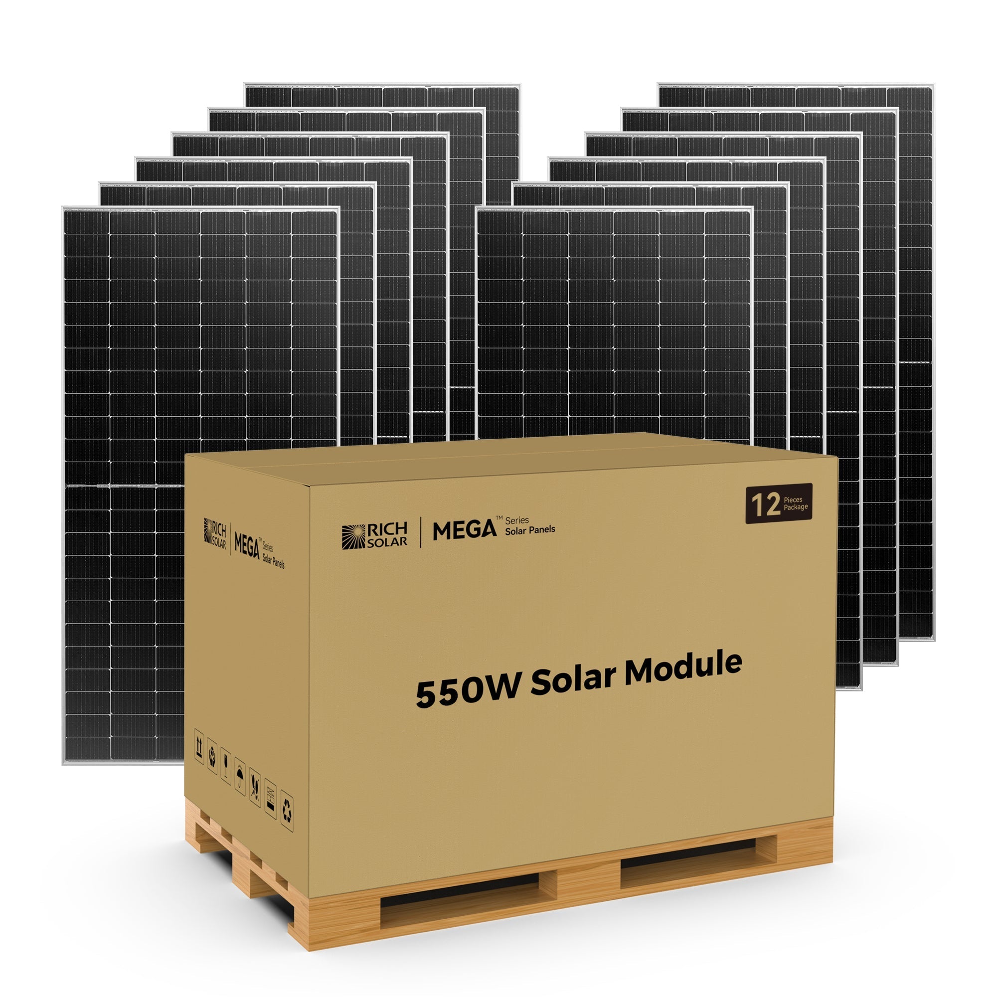 Rich Solar MEGA 550 Bulk Bifacial Solar Panels | 550W | Off-Grid & Grid-Tie  | 25 Year Warranty