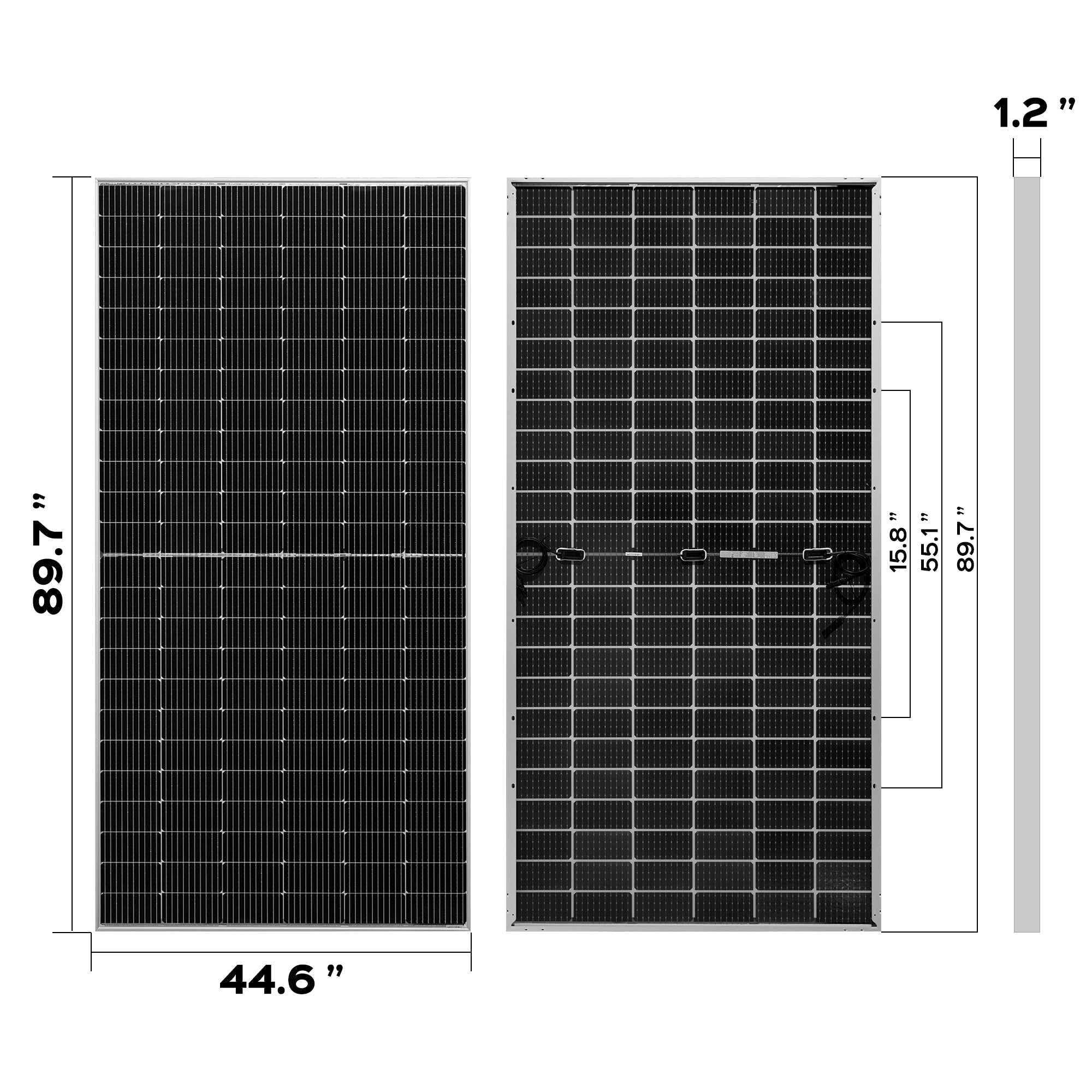 Rich Solar MEGA 550 Bulk Bifacial Solar Panels | 550W | Off-Grid & Grid-Tie  | 25 Year Warranty