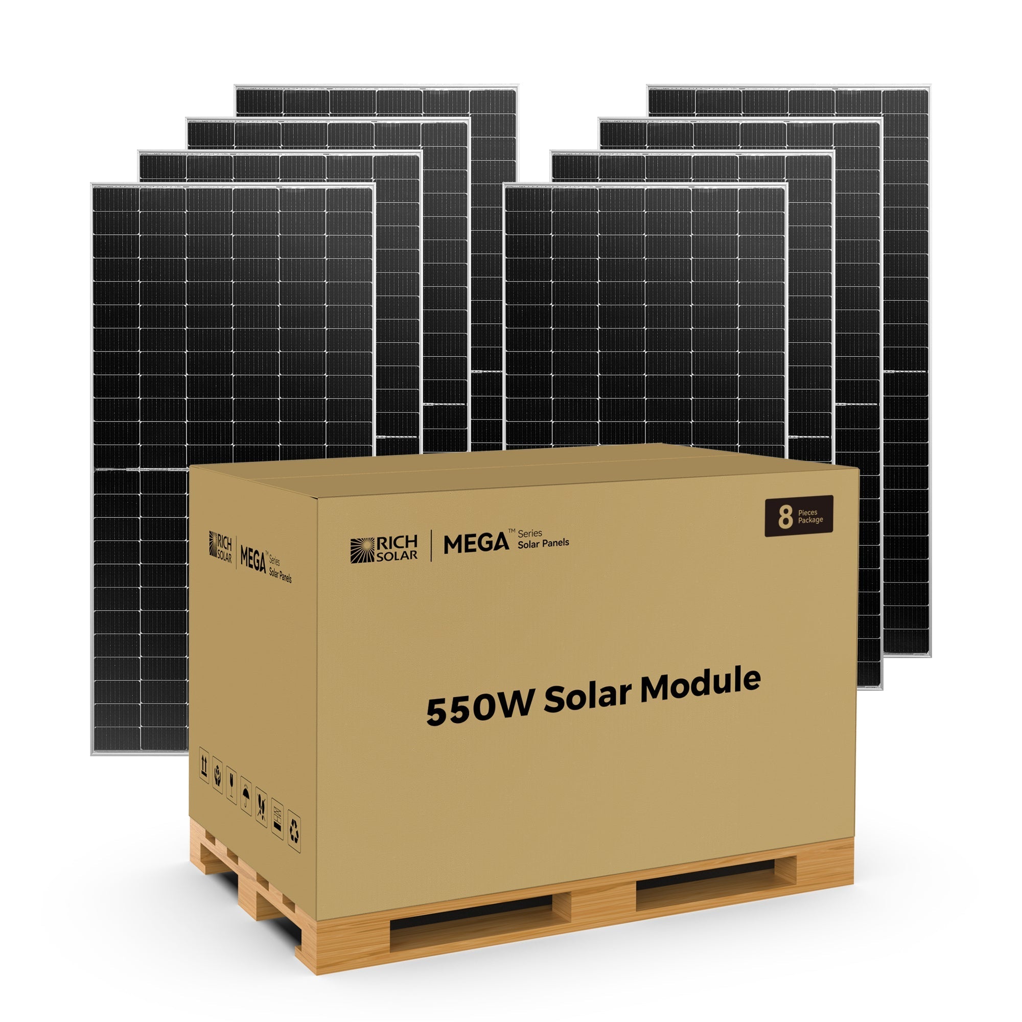 Rich Solar MEGA 550 Bulk Bifacial Solar Panels | 550W | Off-Grid & Grid-Tie  | 25 Year Warranty