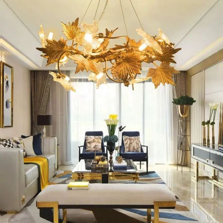 Maple Leaf Branch Chandelier