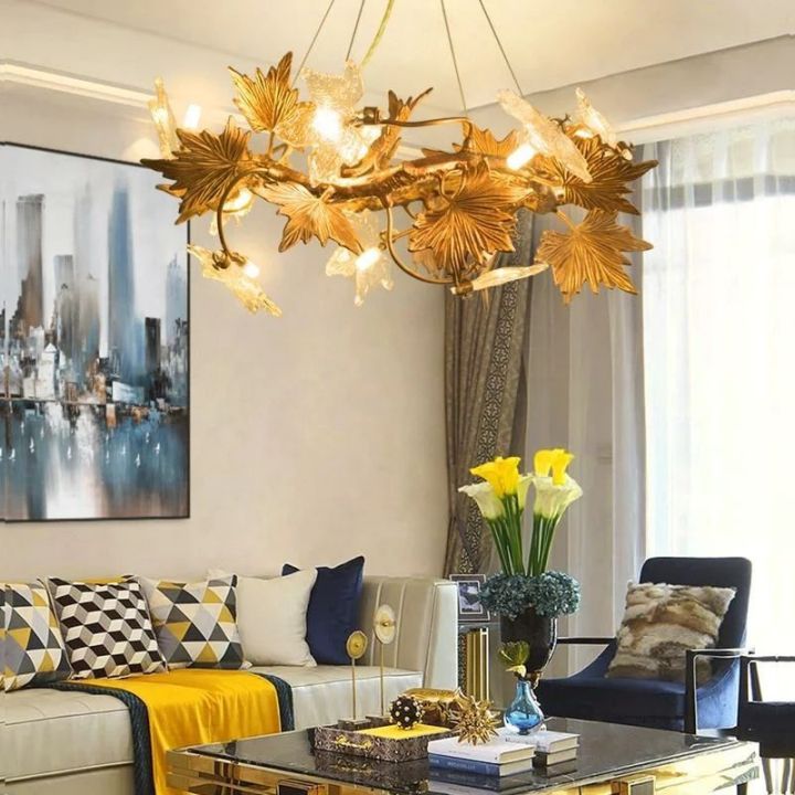 Maple Leaf Branch Chandelier